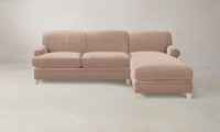 The Carmine Sectional - Performance Velvet Dusty Rose