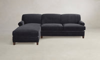 The Carmine Sectional - Performance Velvet Flannel