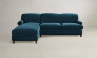 The Carmine Sectional - Performance Velvet Lagoon