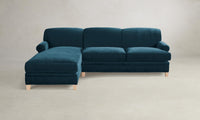 The Carmine Sectional - Performance Velvet Lagoon