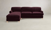 The Carmine Sectional - Performance Velvet Merlot