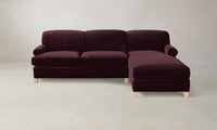 The Carmine Sectional - Performance Velvet Merlot