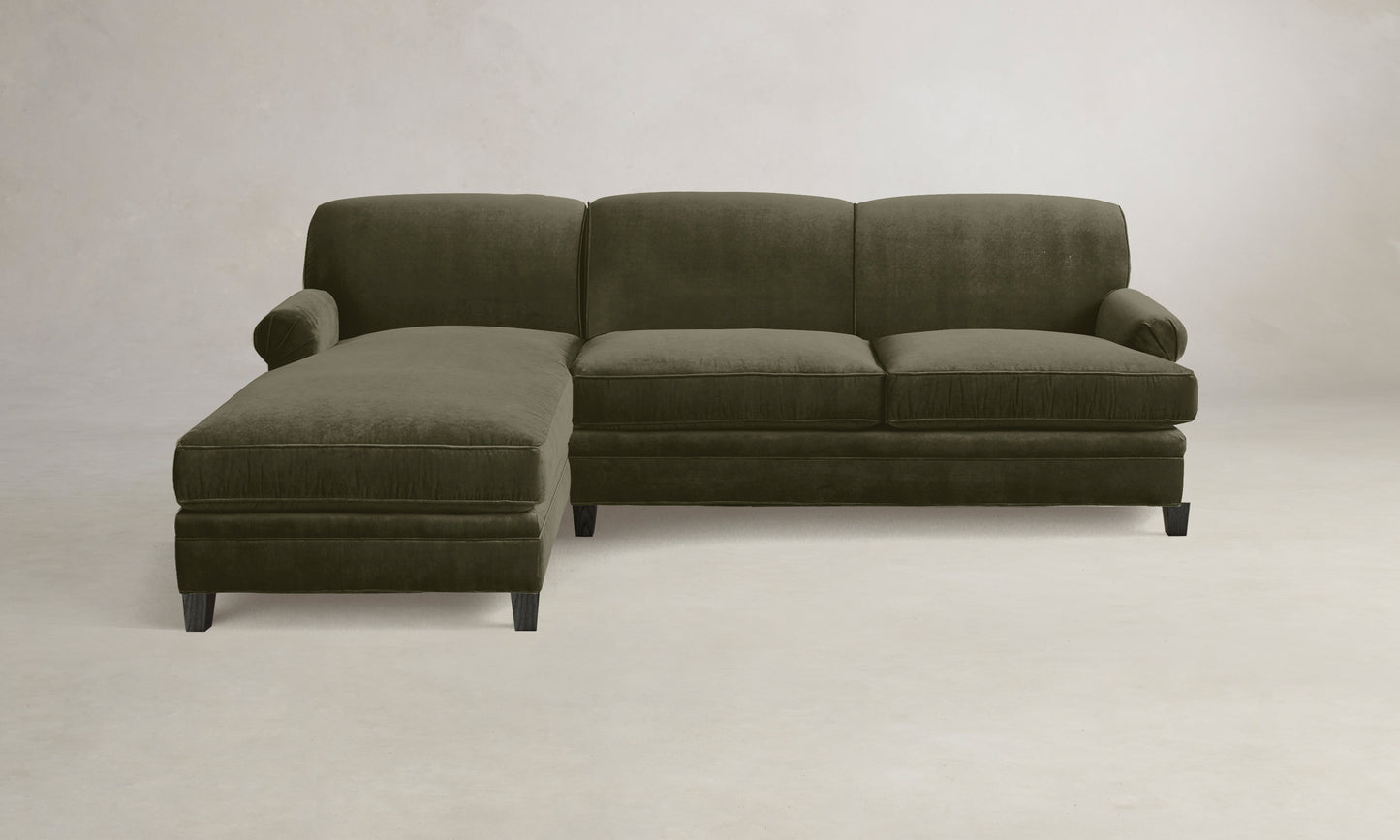 The Carmine Sectional - Performance Velvet Olive