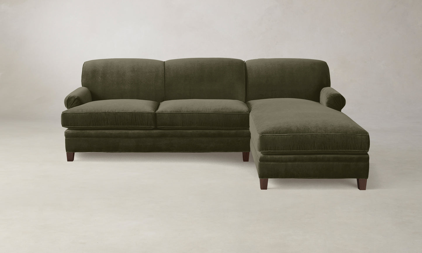 The Carmine Sectional - Performance Velvet Olive