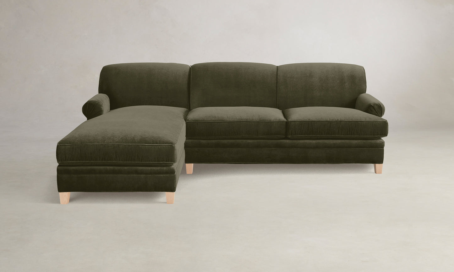 The Carmine Sectional - Performance Velvet Olive