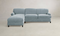 The Carmine Sectional - Performance Velvet Sky