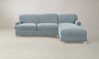 The Carmine Sectional - Performance Velvet Sky