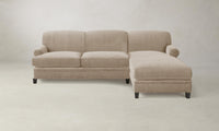 The Carmine Sectional - Performance Velvet Taupe