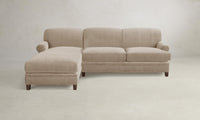 The Carmine Sectional - Performance Velvet Taupe