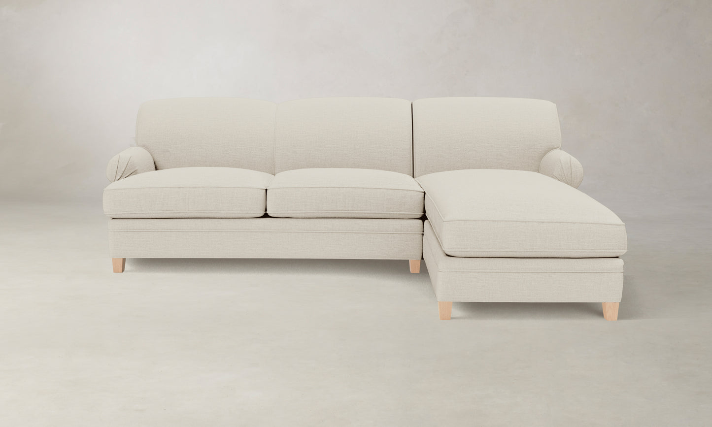 The Carmine Sectional - Performance Woven Chenille Desert