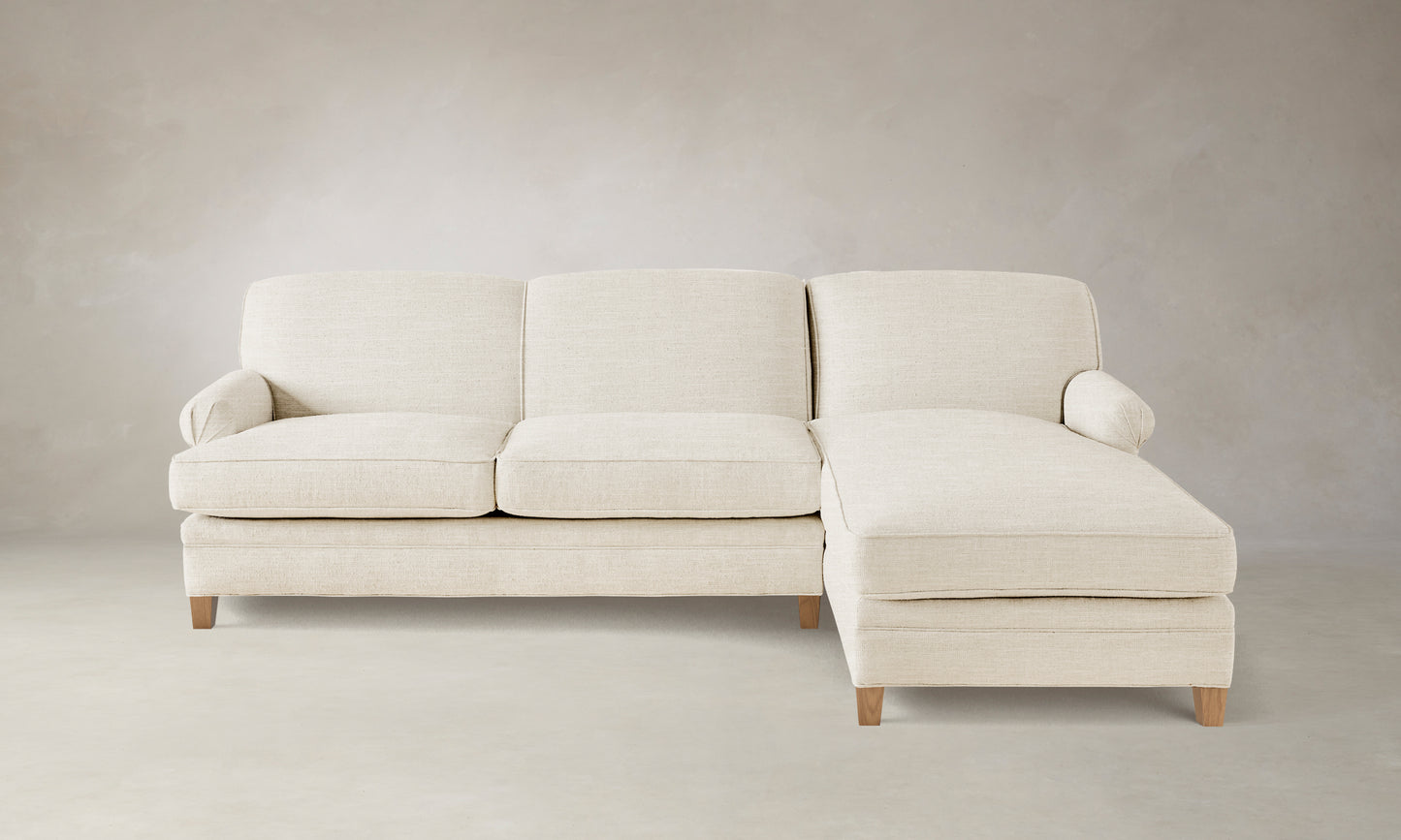 The Carmine Sectional - Performance Woven Chenille Desert