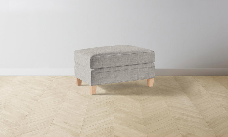 The Carmine Ottoman - Heritage Belgian Linen Agate