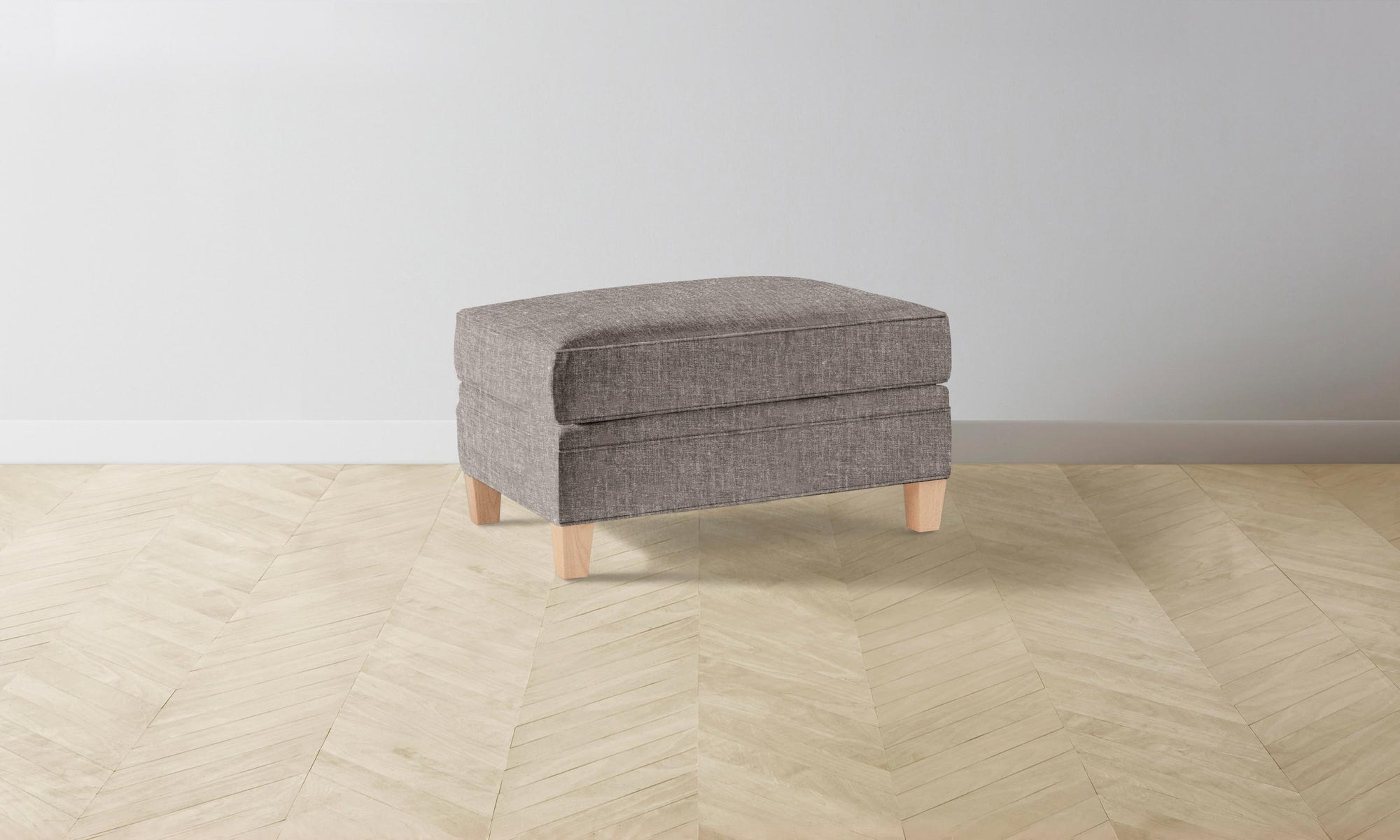 The Carmine Ottoman - Heritage Belgian Linen Carob