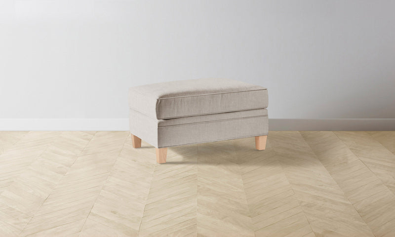 The Carmine Ottoman - Heritage Belgian Linen Summit