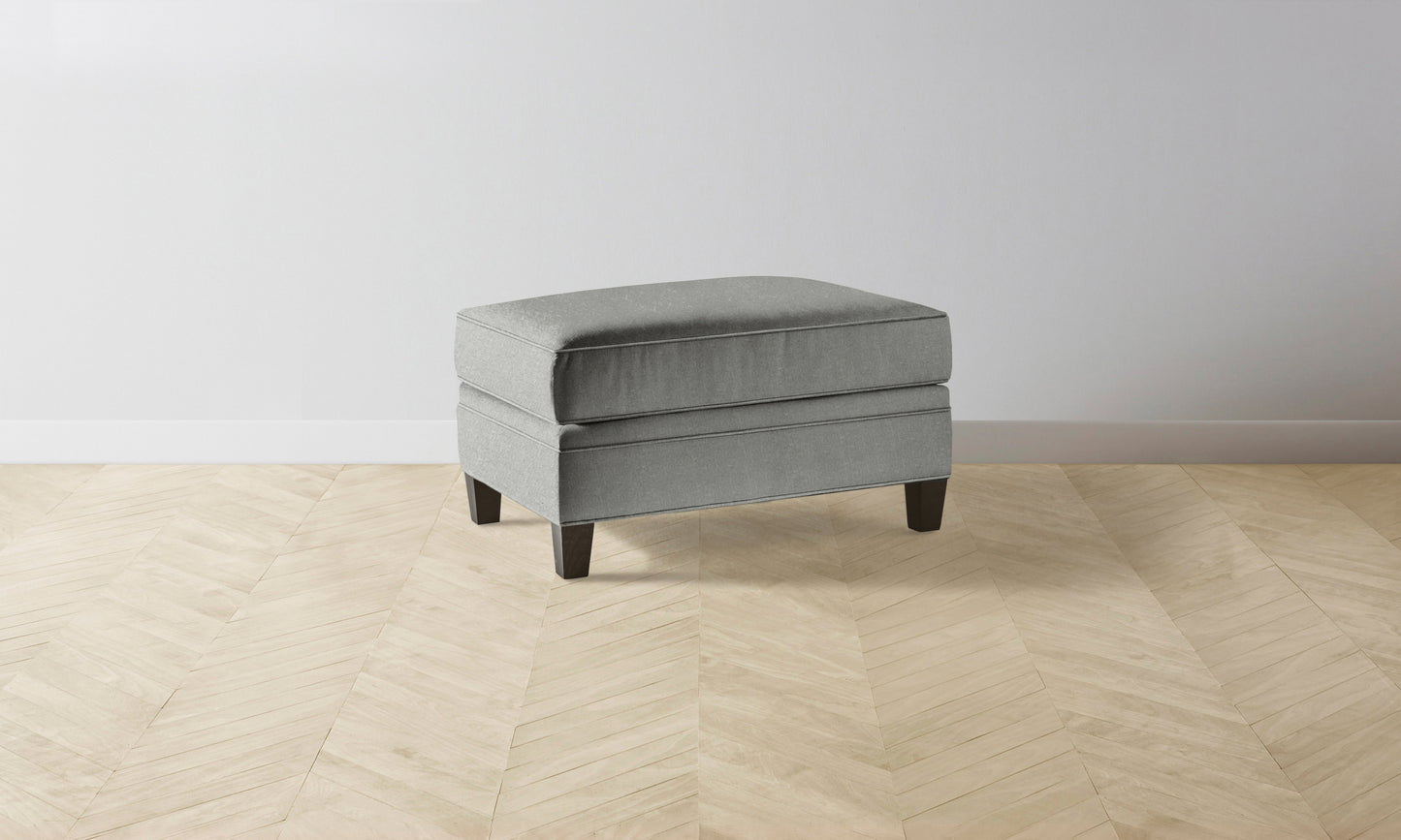 The Carmine Ottoman - Merino Granite