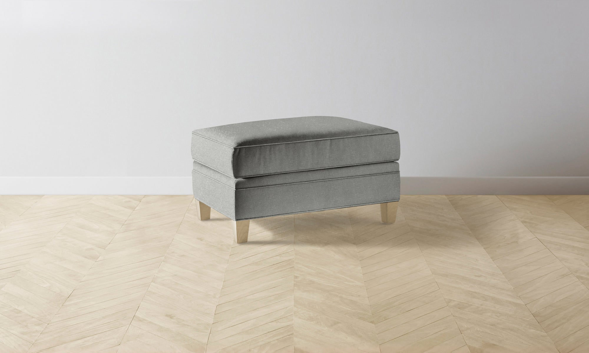 The Carmine Ottoman - Merino Granite