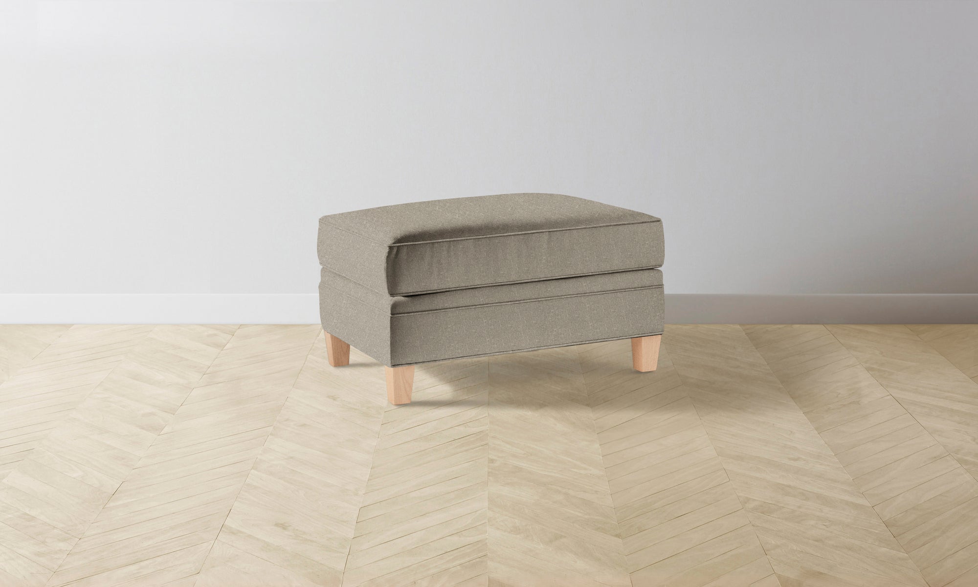 The Carmine Ottoman - Merino Wheat