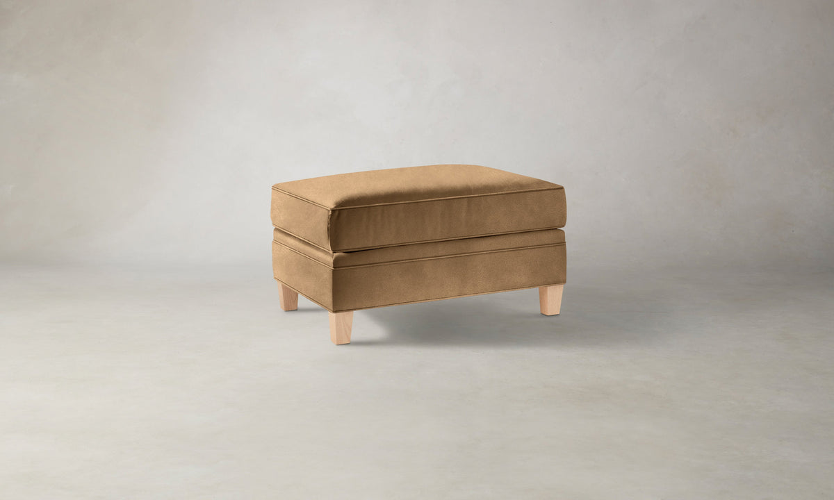 The Carmine Ottoman - Nubuck Leather Rye
