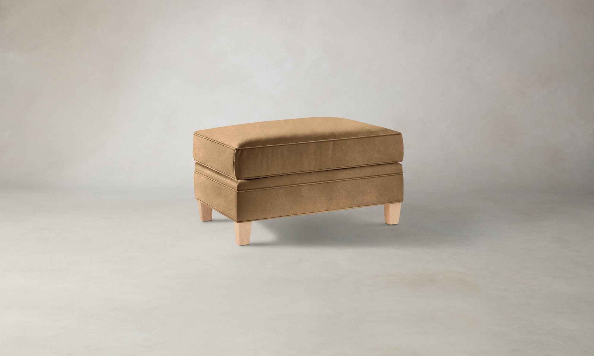 The Carmine Ottoman - Nubuck Leather Rye