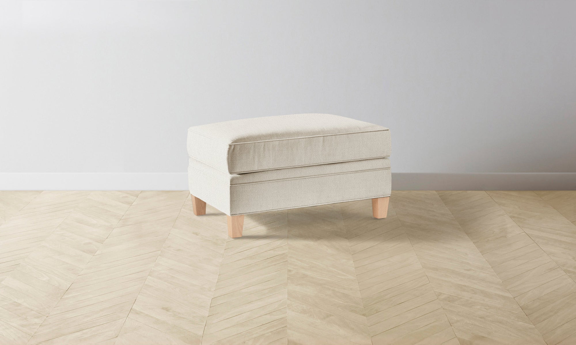 The Carmine Ottoman - Performance Textural Weave Wisp