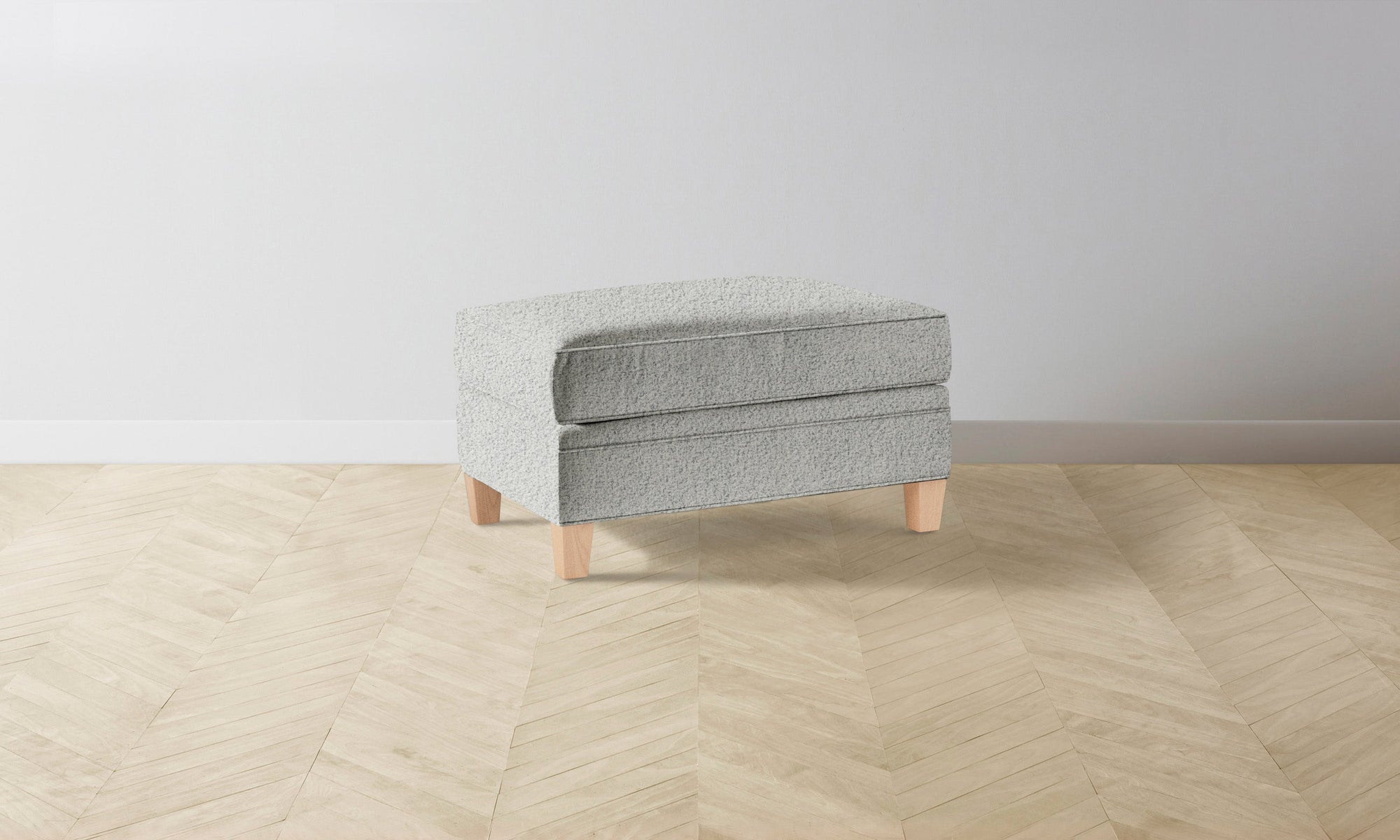 The Carmine Ottoman - Woolen Bouclé Cliff