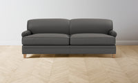 The Carmine Sofa - Pebbled Leather Ash