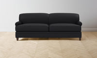 The Carmine Sofa - Pebbled Leather Ink