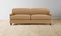 The Carmine Sofa - Pebbled Leather Latte