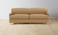 The Carmine Sofa - Pebbled Leather Latte