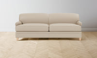 The Carmine Sofa - Pebbled Leather Stone