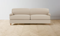 The Carmine Sofa - Pebbled Leather Stone