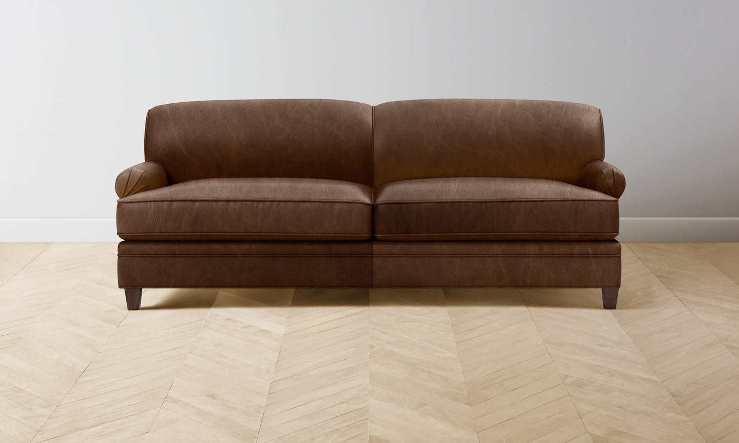 The Carmine Sofa - Tuscan Leather Bourbon