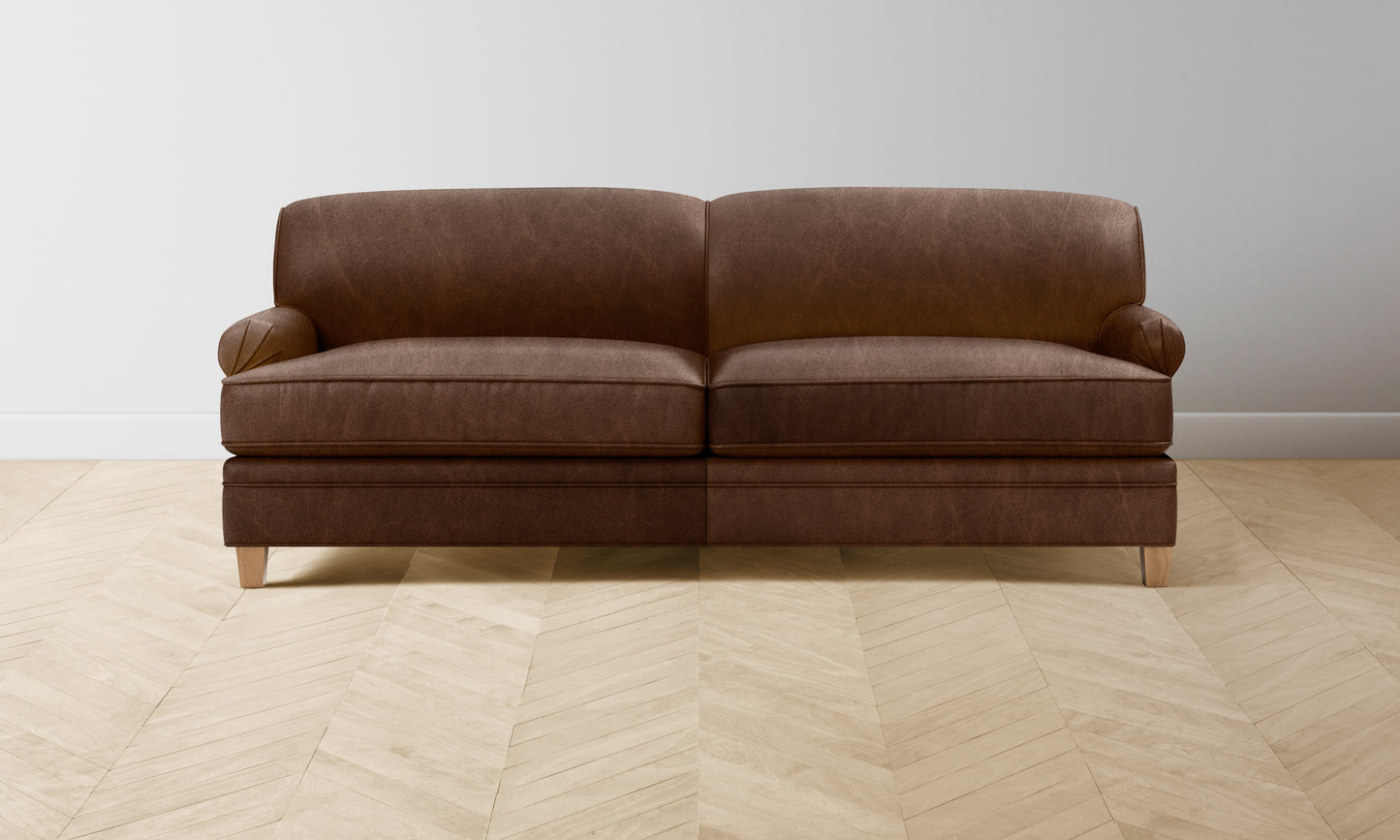 The Carmine Sofa - Tuscan Leather Bourbon