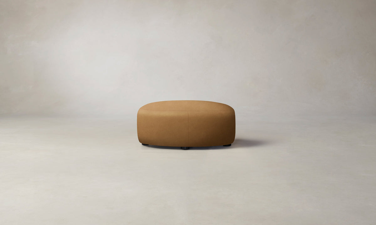 The Chelsea Ottoman - Costa Leather Nutmeg