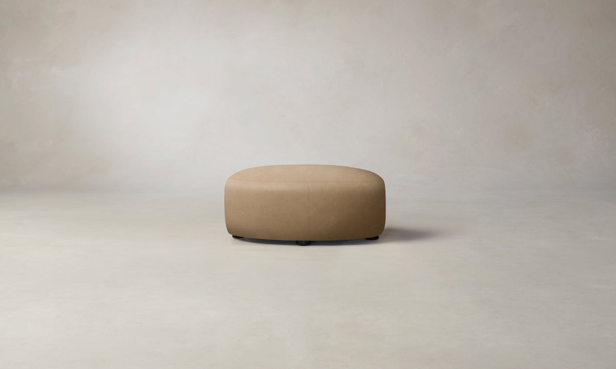 The Chelsea Ottoman - Costa Leather Ridge