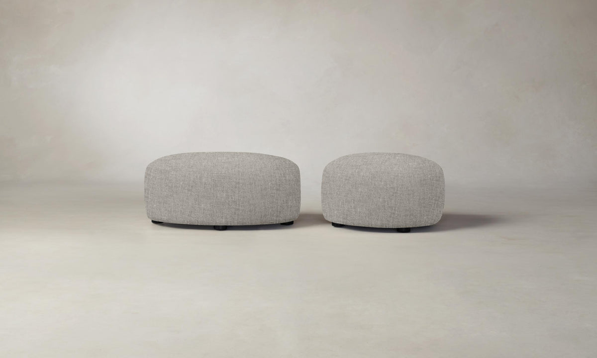 The Chelsea Ottoman - Heritage Belgian Linen Agate