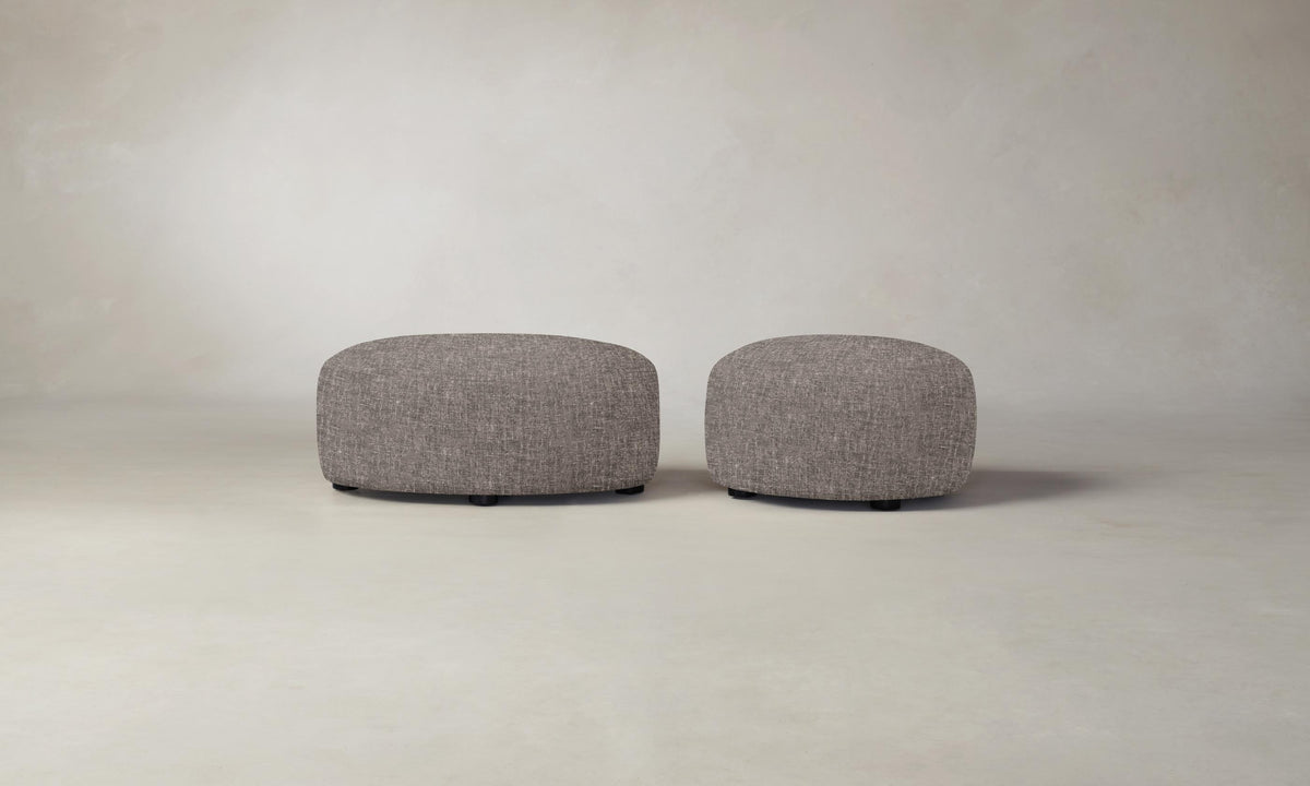 The Chelsea Ottoman - Heritage Belgian Linen Carob