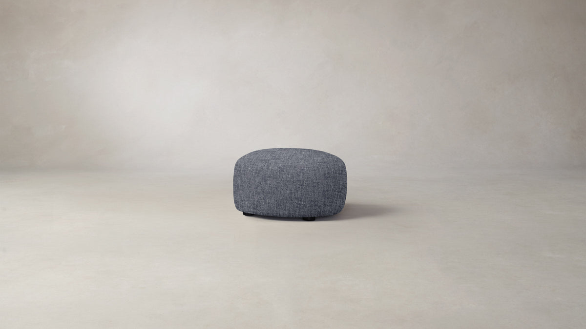 The Chelsea Ottoman - Heritage Belgian Linen Lake