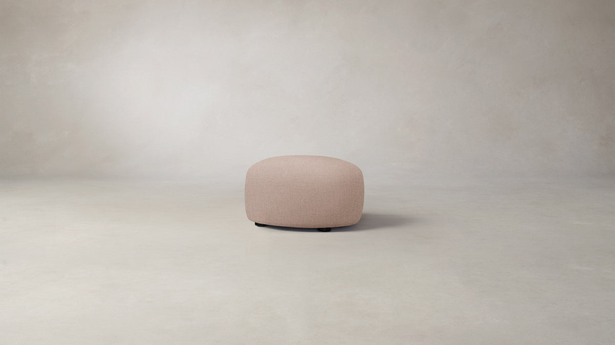 The Chelsea Ottoman - Heritage Belgian Linen Petal