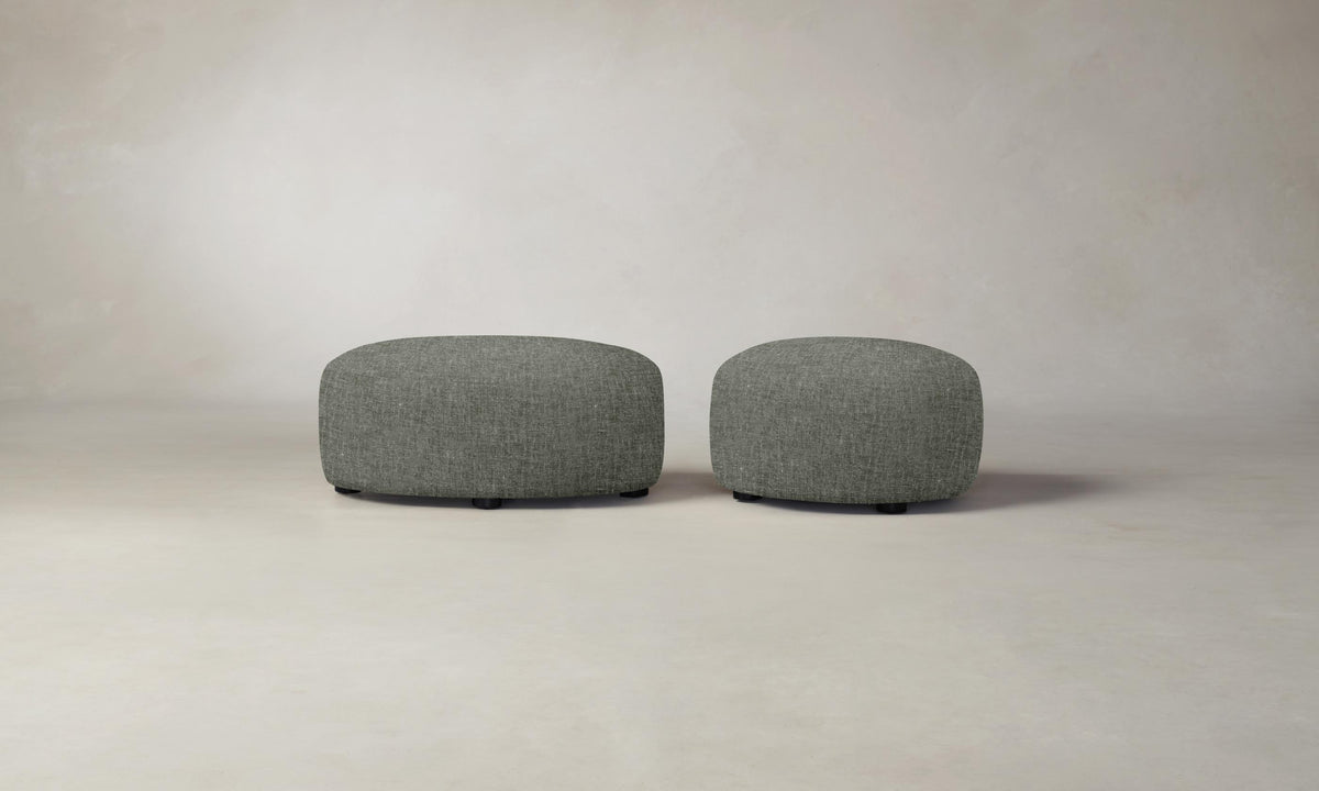 The Chelsea Ottoman - Heritage Belgian Linen Thyme