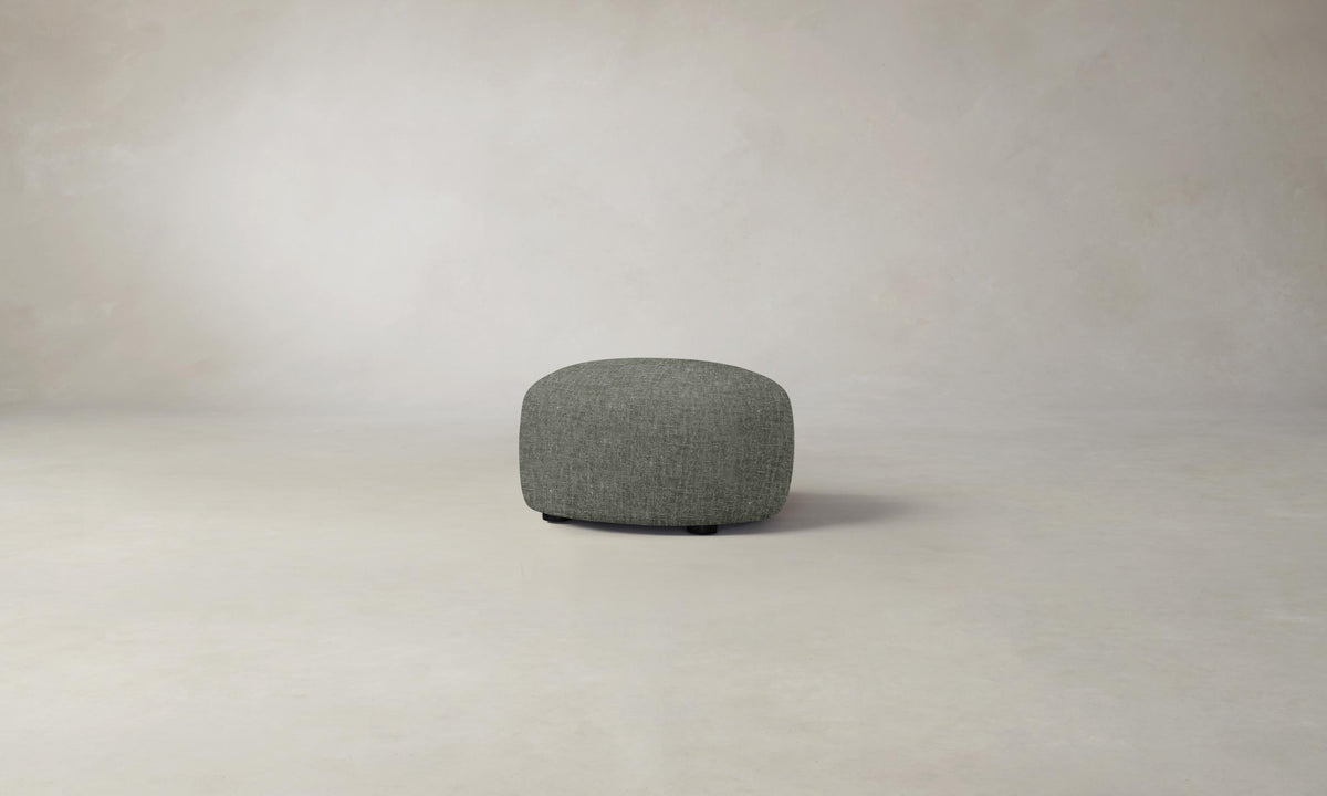 The Chelsea Ottoman - Heritage Belgian Linen Thyme