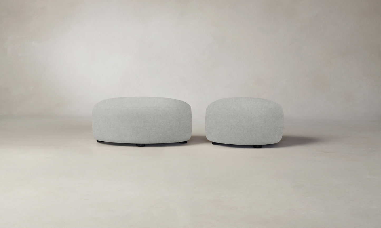 The Chelsea Ottoman - Merino Heather Grey