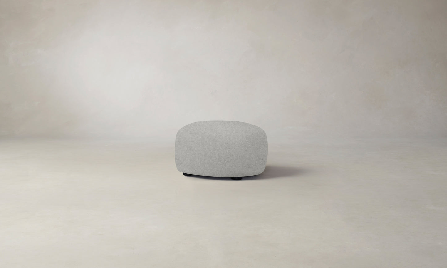 The Chelsea Ottoman - Merino Heather Grey