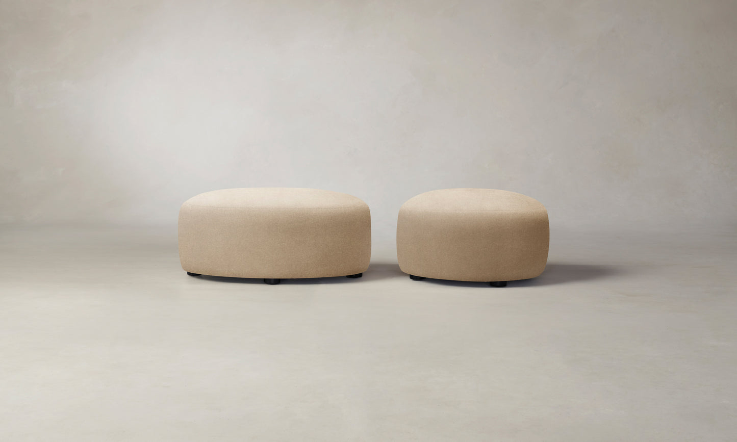 The Chelsea Ottoman - Mohair Almond