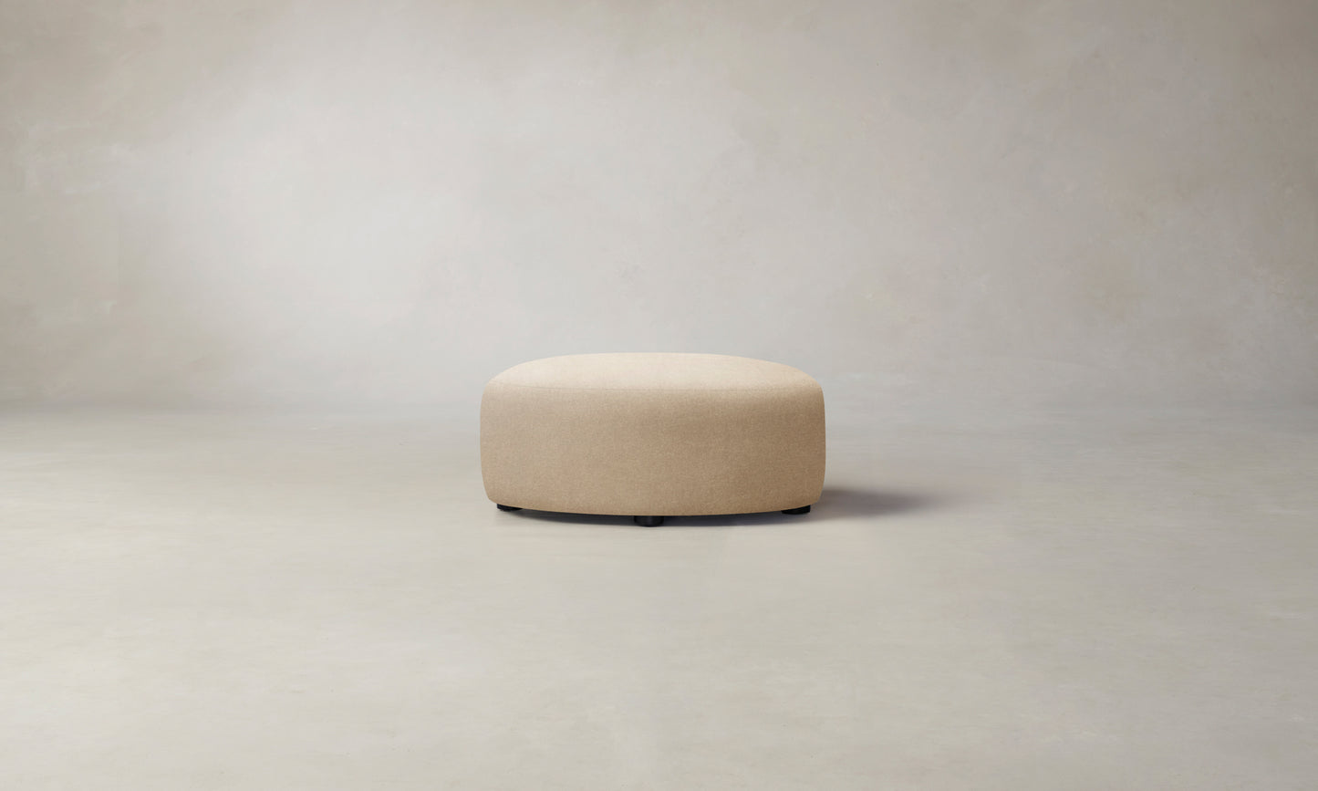 The Chelsea Ottoman - Mohair Almond