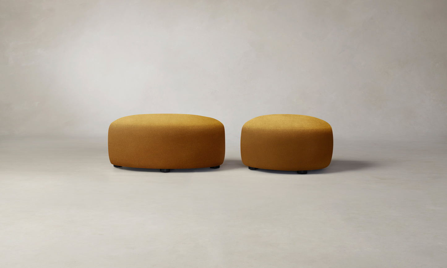 The Chelsea Ottoman - Mohair Amber