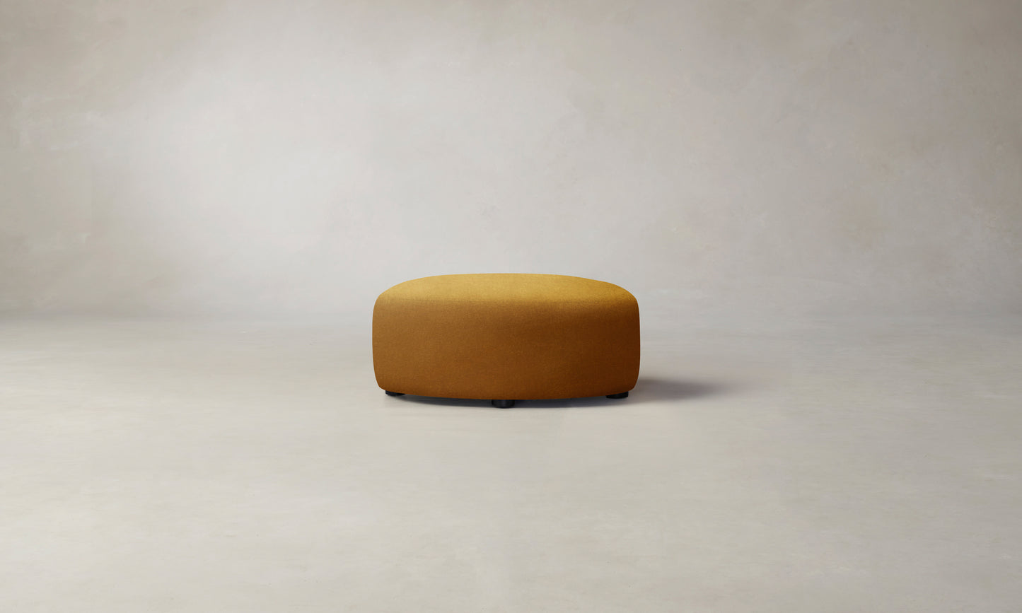 The Chelsea Ottoman - Mohair Amber