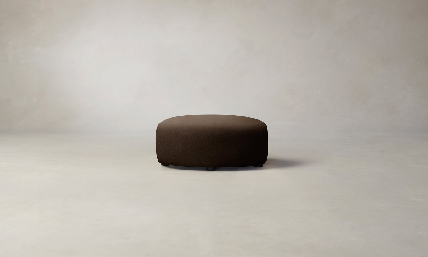 The Chelsea Ottoman - Mohair Chocolate