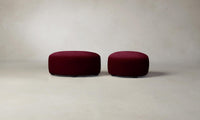 The Chelsea Ottoman - Mohair Crimson