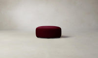 The Chelsea Ottoman - Mohair Crimson